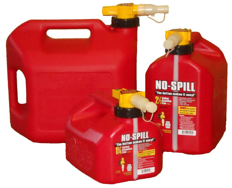 no-spill fuel containers